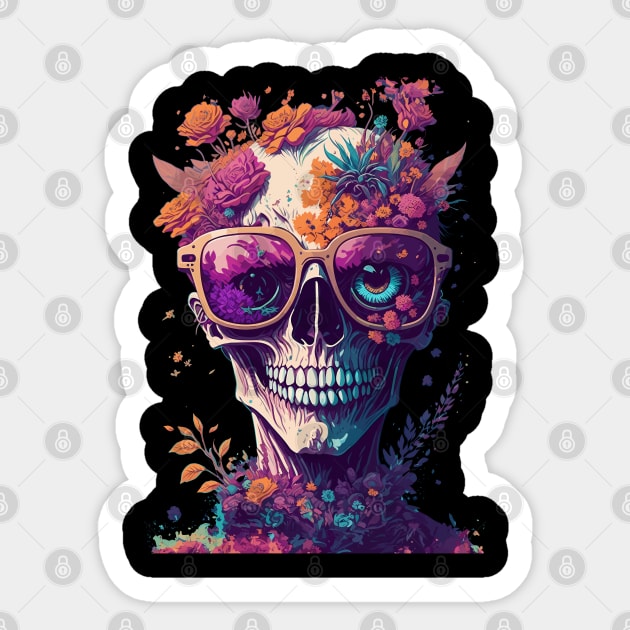 Zombie Wearing Glasses Sticker by ElMass